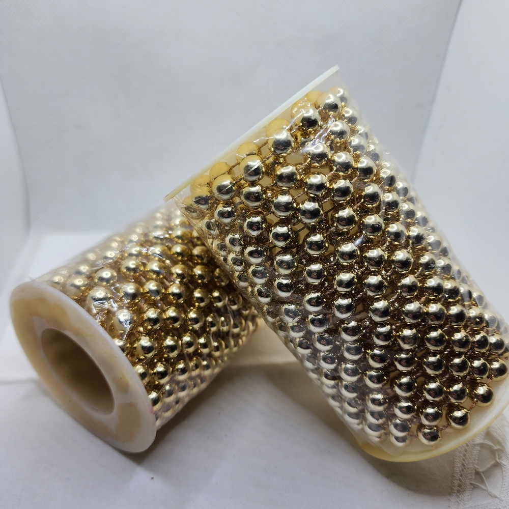 Vintage Gold Beaded Garland - Acrylic